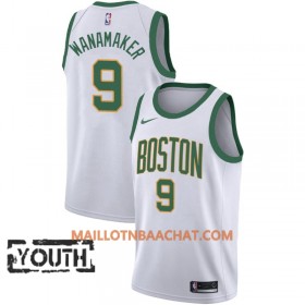 Maillot NBA Boston Celtics Bradley Wanamaker 9 2018-19 Nike City Edition Blanc Swingman - Enfant